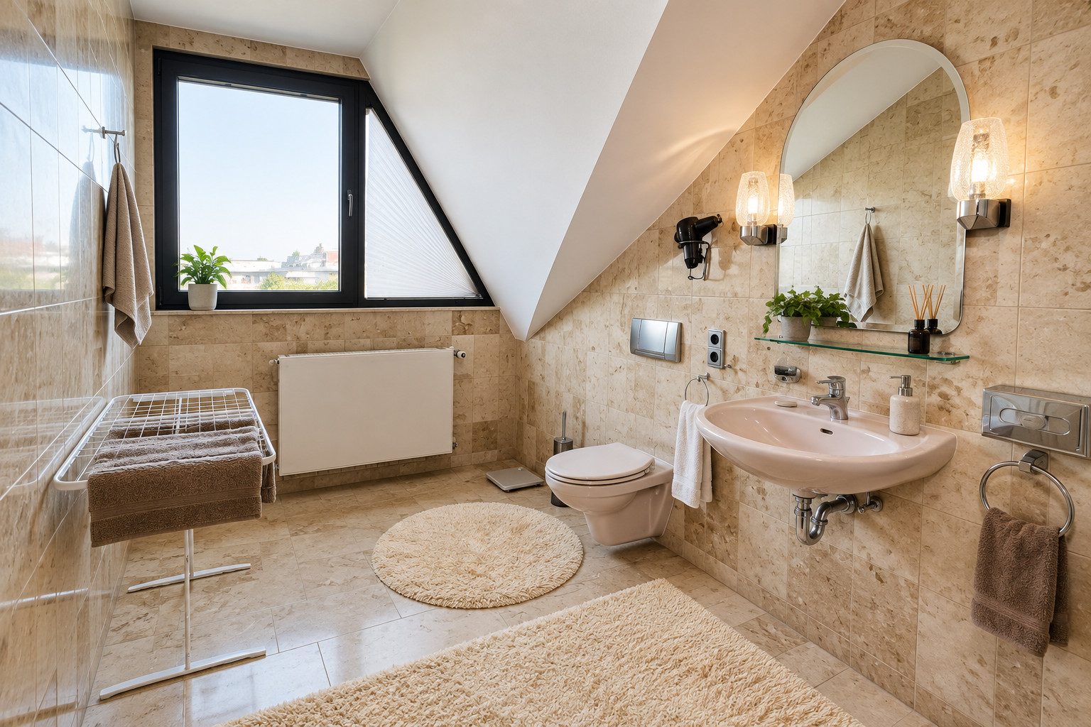 Badezimmer mit Marmor