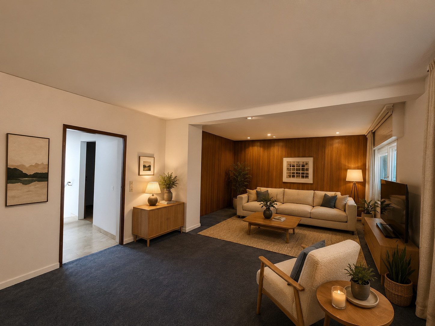 Wohnzimmer mit Kaminofen