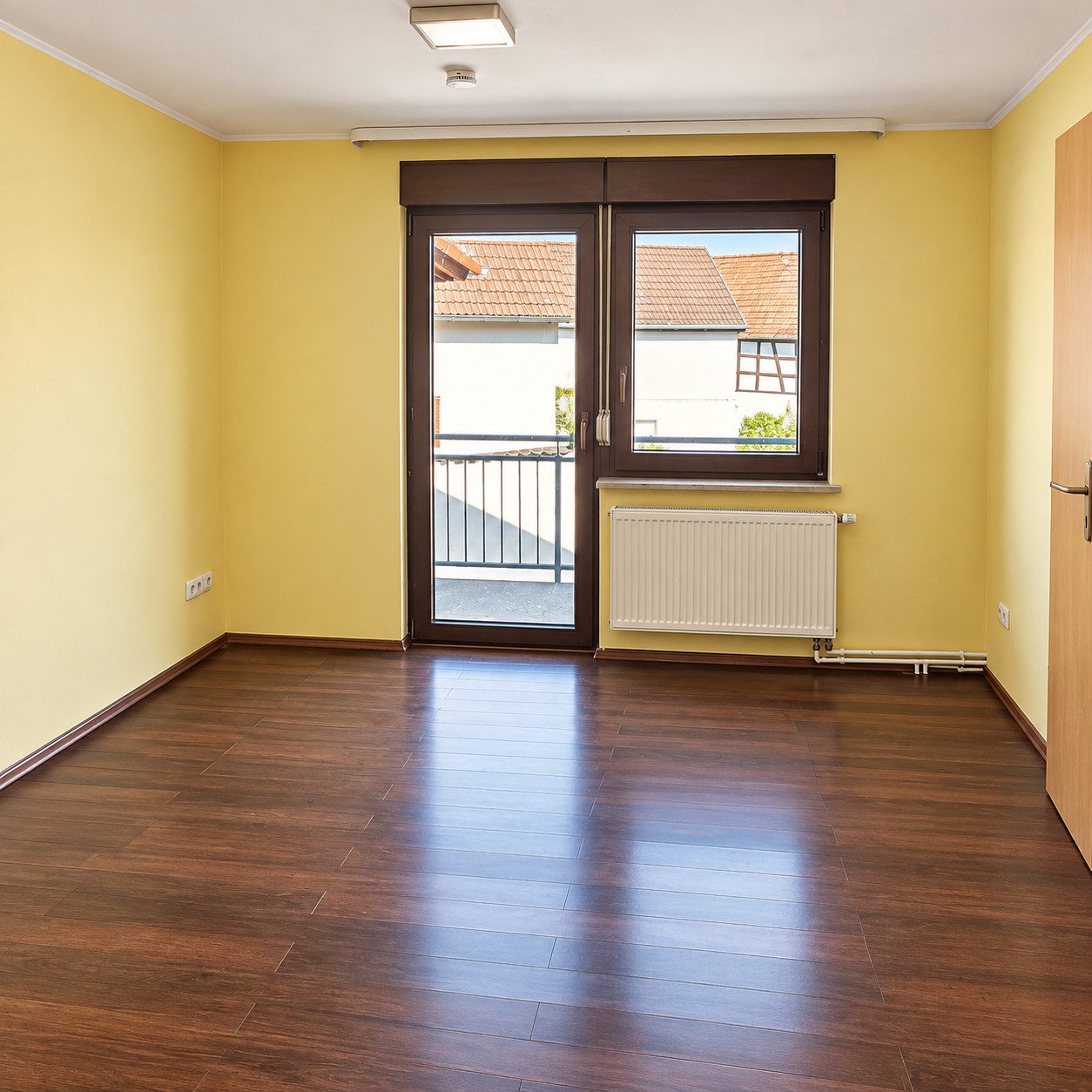 Wohnzimmer mit Balkonzugang