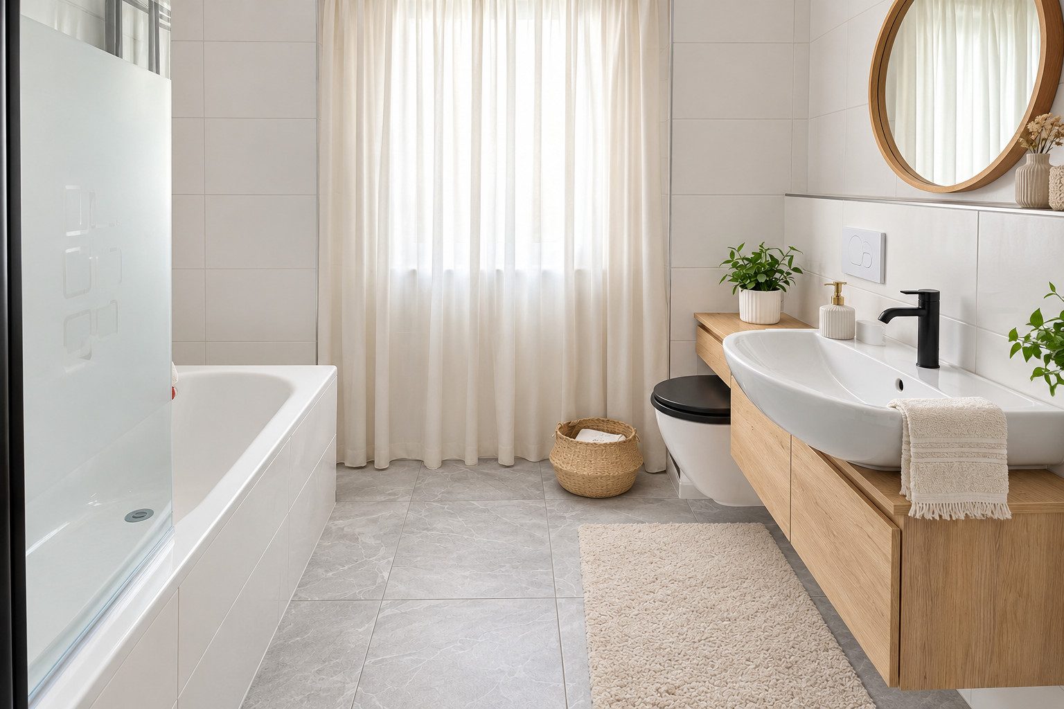 Badezimmer mit Badewanne