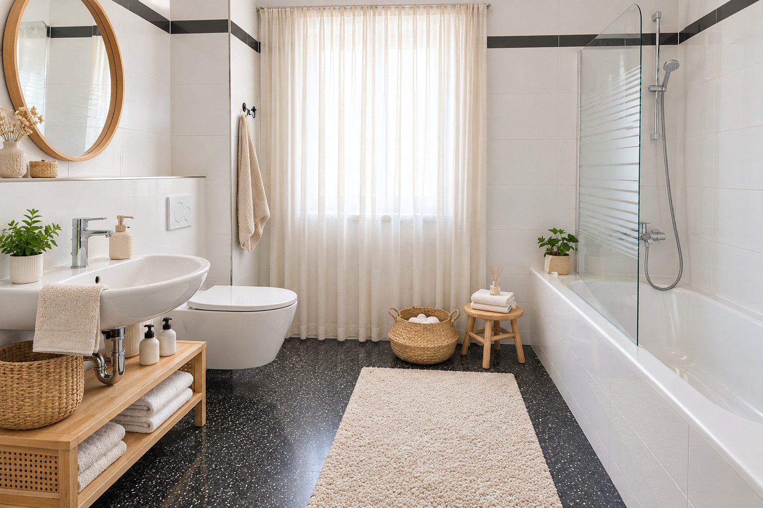 Badezimmer mit Badewanne