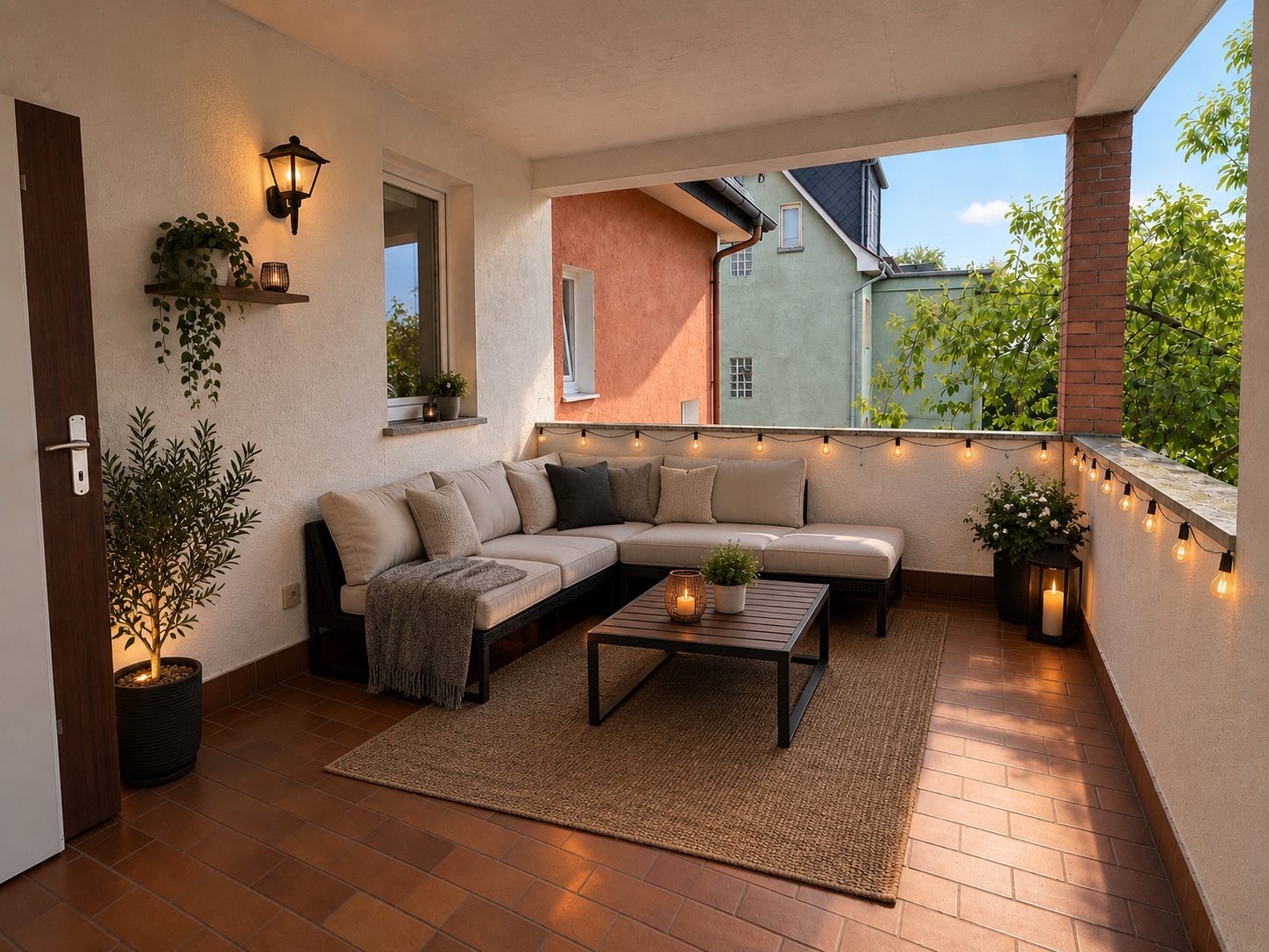 Großzügige Terrasse mit Lounge