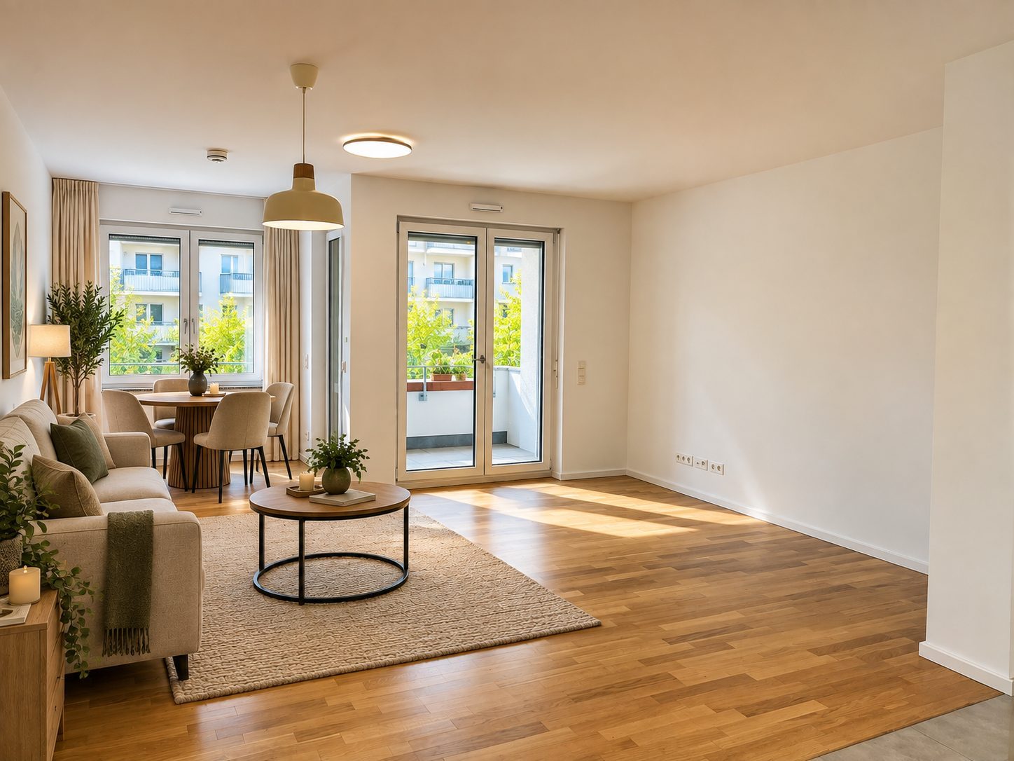 Neubau 2024: Möblierte 1-Zimmer-Wohnung mit EBK & Balkon im Gallusviertel – Bild 2