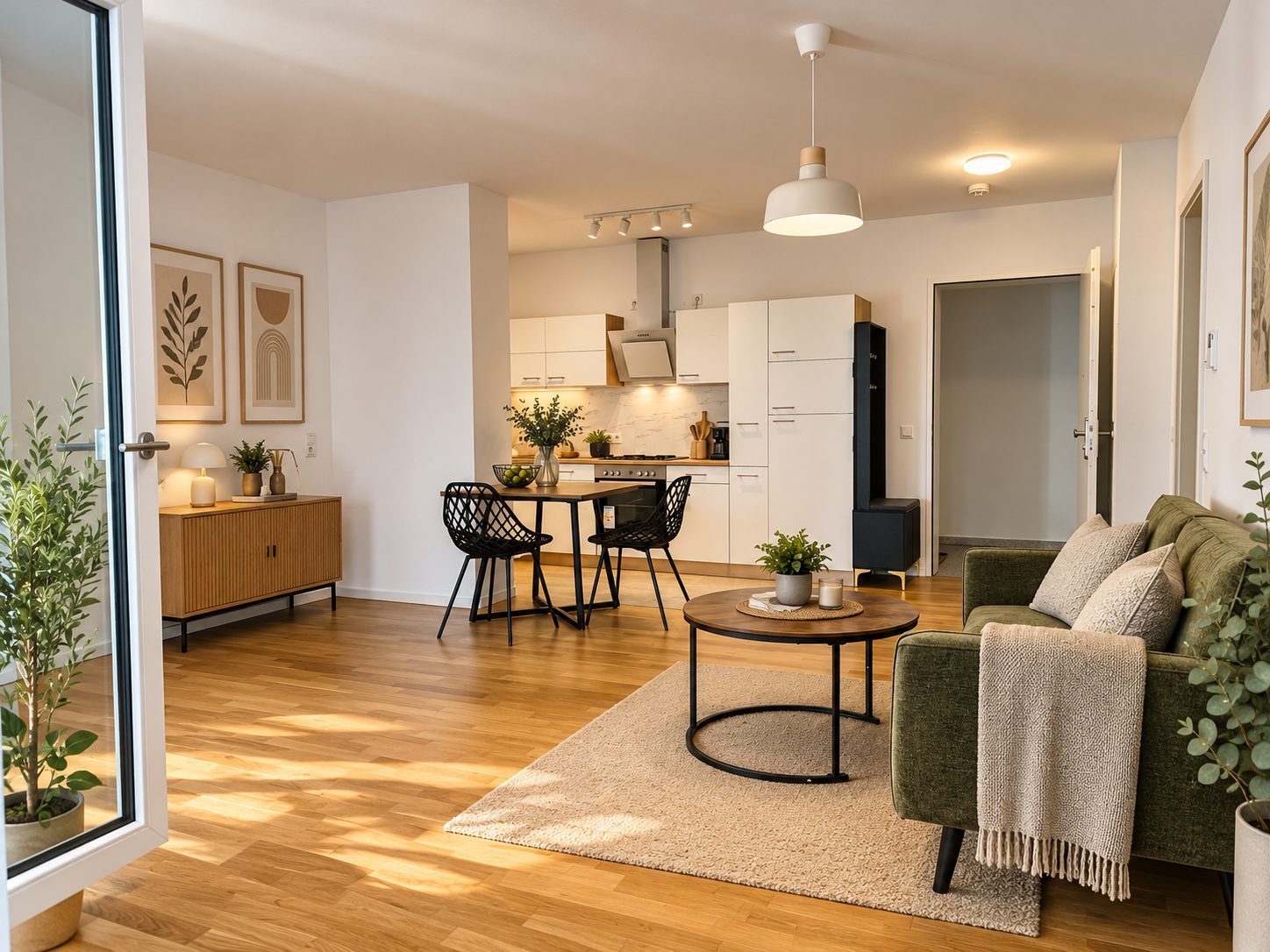 Neubau 2024: Möblierte 1-Zimmer-Wohnung mit EBK & Balkon im Gallusviertel – Bild 3