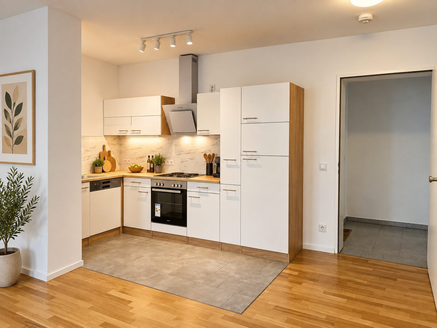 Neubau 2024: Möblierte 1-Zimmer-Wohnung mit EBK & Balkon im Gallusviertel – Bild 4
