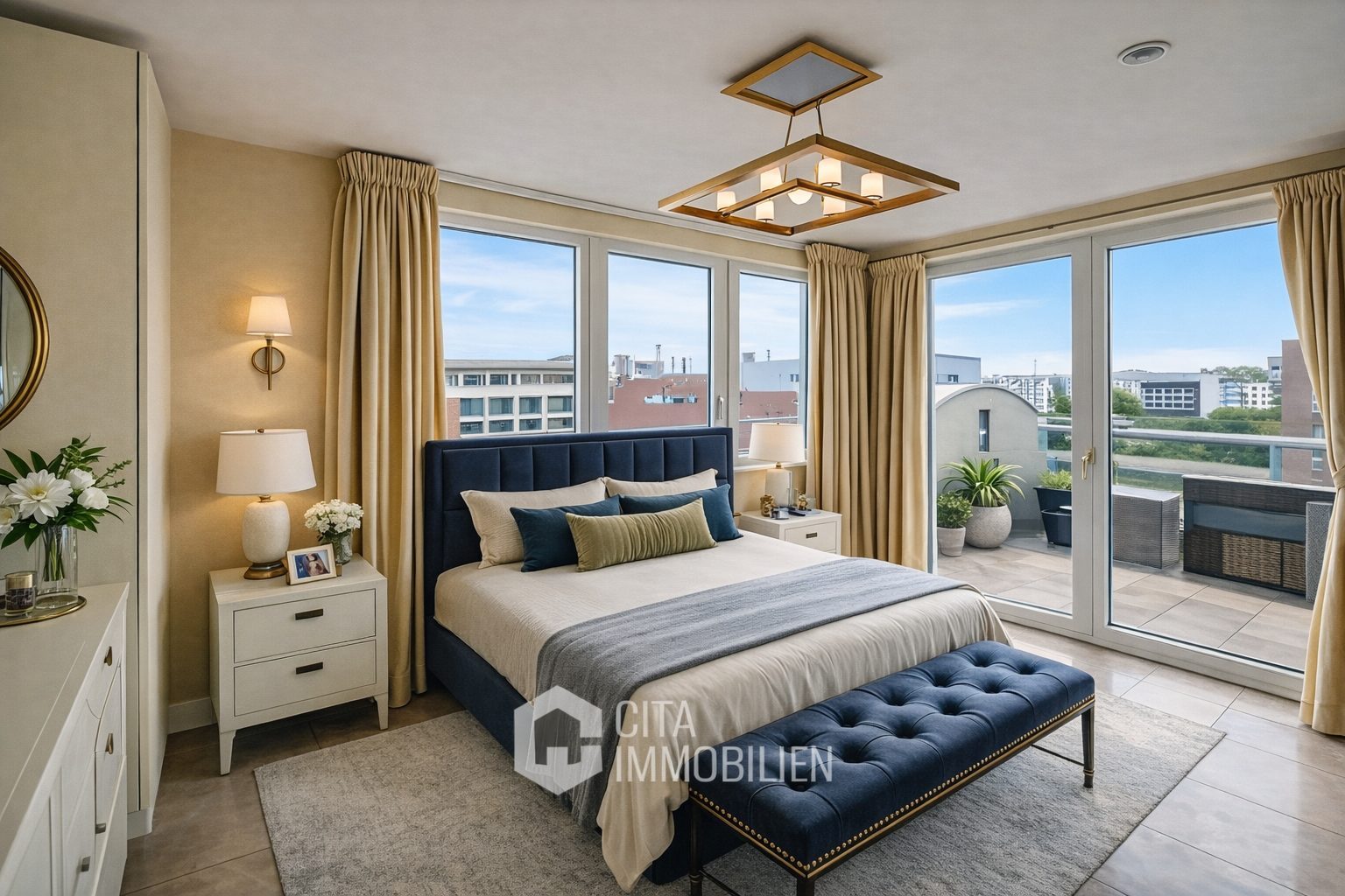 Penthouse mit Mainblick im Ostend: 4 Zimmer, 150 m², 3 Balkone, Terrasse & Aufzug | 7. OG – Bild 2