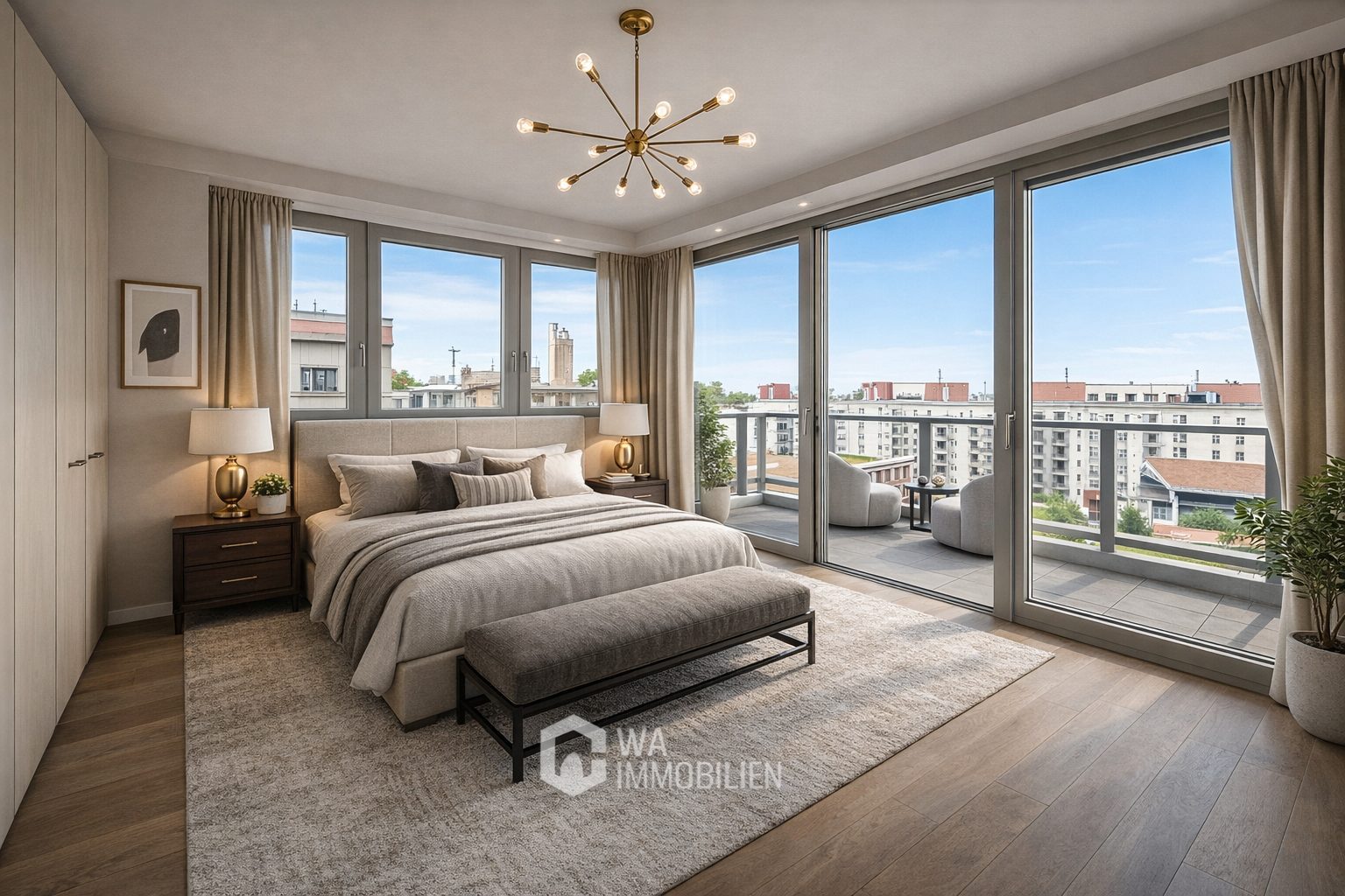 Penthouse mit Mainblick im Ostend: 4 Zimmer, 150 m², 3 Balkone, Terrasse & Aufzug | 7. OG – Bild 3