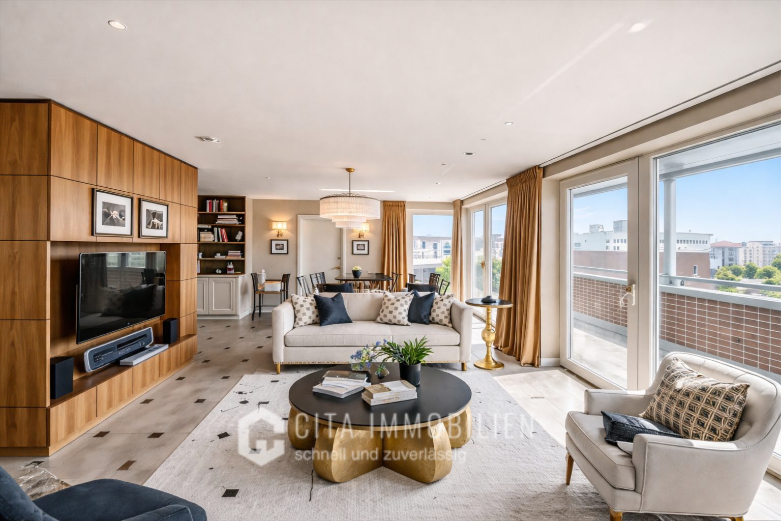 Penthouse mit Mainblick im Ostend: 4 Zimmer, 150 m², 3 Balkone, Terrasse & Aufzug | 7. OG – Bild 4